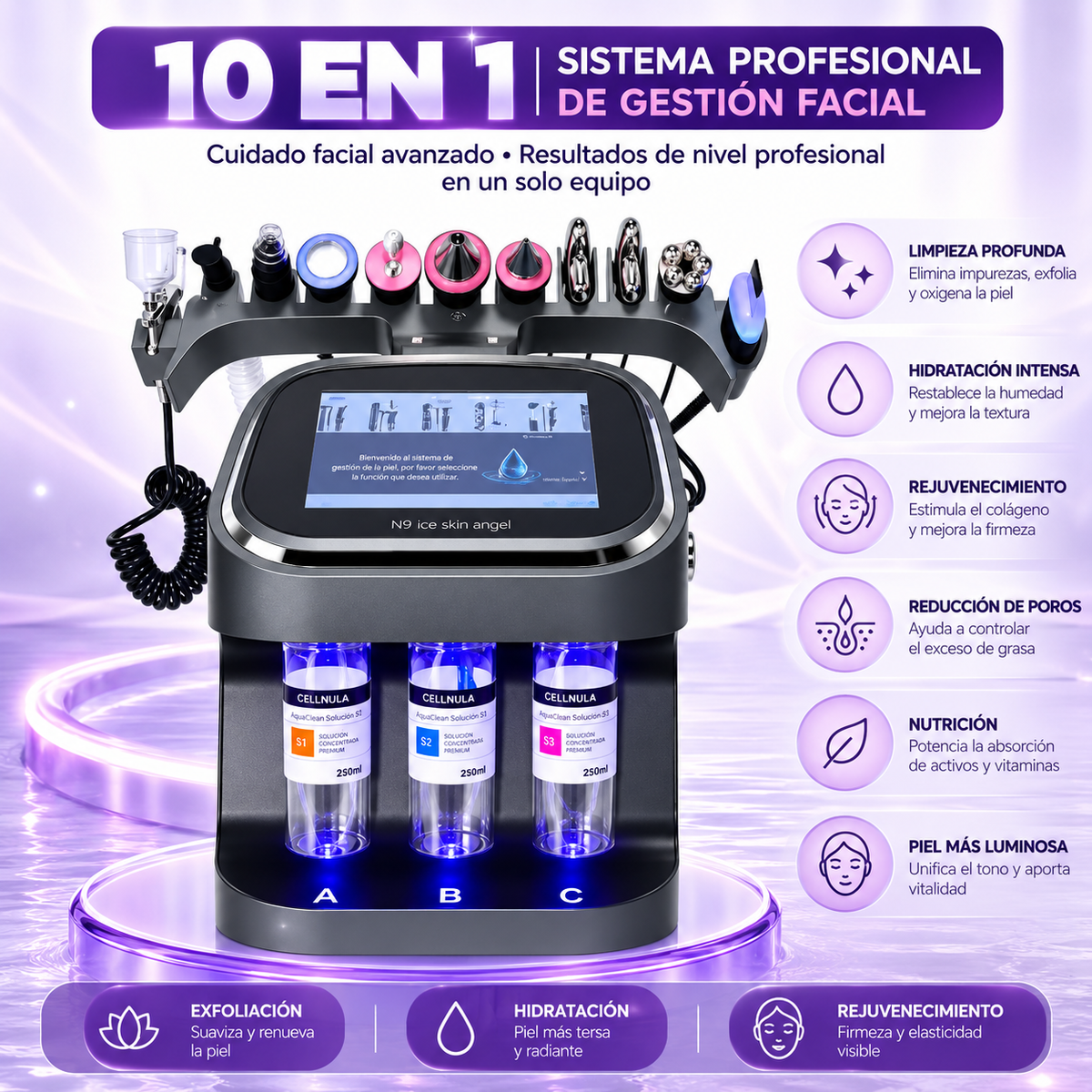 Hydrafacial 10 en 1 Black